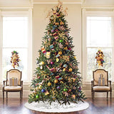 IMIKEYA Tree Skirt: Faux Fur Christmas Tree Skirt Silver Xmas Christmas Tree Mat for Christmas Tree Decorations Holiday Party Xmas Tree Ornaments