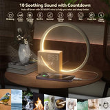 Vivilumens Sunrise Alarm Clock for Heavy Sleepers Adults, Wake-up Light, Sleep Aid 10 White Noise Sound Machines with 30/60/90 Timer, 3 Level Dimmable Touch Table Lamp with Snooze USB Charger Port