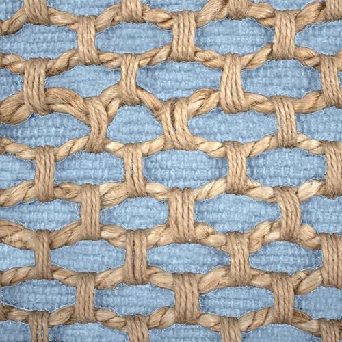 Boho Living Jada Decorative Throw, (1) 12" x 20" Pillow Cover, Light Blue