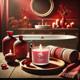 CHILLFLAME Cherry Candle, Scented Candles Gifts for Women, Candles Gift Set for Her, 3 Scented Votive Candles, Birthday Gifts for Women/Men (Red, 7 oz)