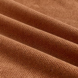Fancy Homi Set of 2 Small Rust 14x14 Inch Soft Chenille Decorative Throw Pillow Covers with Flange Edge, Square Neutral Modern Boho Textured Cushion Case Home Decor for Couch Sofa Bed Living Room