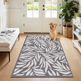 Indoor Door Mat 3x5ft, Absorbent Muddy Mats for Dogs, Low-Profile Entrance Large Welcome Mat with Non-Slip Rubber Backing, Washable Runner Carpet for Hallway,Entryway,Kitchen(Grey)