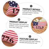 STOBAZA Patriotic American Flag Mini Pillow 3 Pack Decorative Throw Pillow for 4th of July Decor