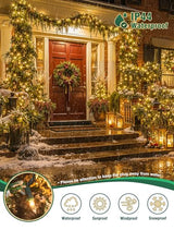 Hopolon Clear Christmas Lights Set 2 Pack 50 Count 13 Feet Incandescent Bulb Green Wire Mini String Lights for Indoor Outdoor Christmas Tree Garland Birthday Wedding Festival Decoration, Warm White