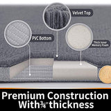Yimobra Bathroom Runner 55"x24", Non Slip Memory Foam Bath Mat, Super Soft Water Absorbent Hallway Carpet, Machine Washable Rug for Vanity Tub Shower, Light Tan