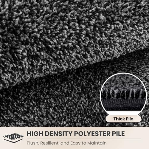 PURRUGS Dirt Trapping Door Mat 24" x 35.5", Non-Slip Machine Washable Entryway Rug, Dog Doormat, Indoor Front Door Mat, Super Absorbent Entry Rug for Muddy Shoes & Paws, Charcoal
