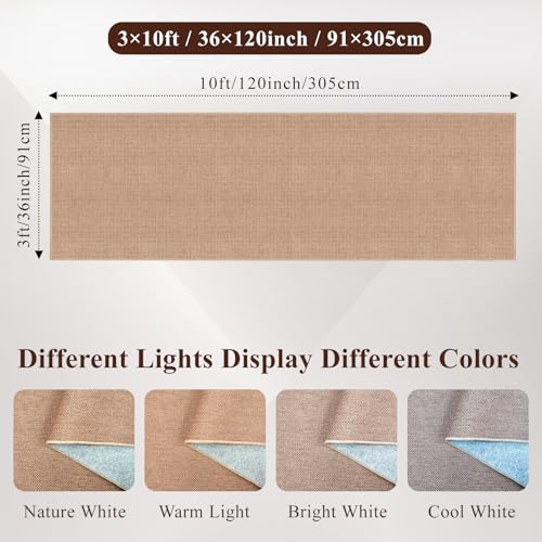 3x10 Runner Rug Hallways Washable: Non Slip Kitchen Extra Long Jute Runners