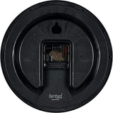 Bernhard Products Black Wall Clock Silent Non Ticking 10 Inch Quality Quartz Battery Operated Round Easy to Read Home/Office/Kitchen/Classroom/School Clock Sweep Movement