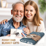 Funny Gift for Dad Fathers Day, Dads Birthday Gift from Daughter Son, Dad is Charging Sloth Blanket, Dads Gifts for Christmas, Soft Sloth Throws Blanket for Father 60" x 50"