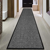 12ft Natural Jute Kitchen Rug Non Slip Washable, Rubber Backed Hallway Carpet Runner, Absorbent Laundry Room Runner Mat