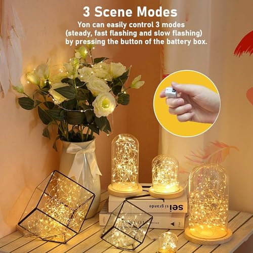 Niumowa LED Fairy Lights Battery -9 Pack 2M/20 LEDs Mini Fairy Lights with Battery,LED Lighting Battery Operated Decoration for Bottle,Christmas Tree Wedding Balcony Party Decoration