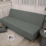 Hixingo Stretch Armless Futon Cover, Futon Mattress Cover Washable Futon Covers with Elastic Bottom, Solid Color Texture Futon Slipcovers Soft Futon Couch Cover (Medium (63-75"),Dark Green)