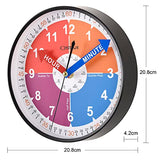 OSTAR Telling Time Teaching Wall Clock Waterproof Bathroom Shower Clock
