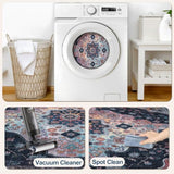 Tangsoo 5x7 Washable Area Rugs for Living Room, Vintage Indoor Non Slip Rug
