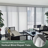 25 Sets (50 Pieces) of Clear Vertical Blind Repair Tabs/Blind Fixer Tabs for Vertical Blinds Replacement Slats