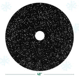 Mr. Pen- Christmas Tree Skirt, 48 inch, Black Sequin Tree Skirt | Christmas Skirt Tree