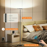 Super Bright Floor Lamp for Living Room, Stepless Dimmable LED Standing Lamp with Remote and Touch Control, 69” Tall Torchiere Corner Lamp for Bedroom Office Hotel, Black