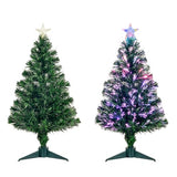 3FT Fiber Optic Green Christmas Tree Artificial Tree with Stand,Pre-lit Full Xmas Tree with Top Star Perfect for Indoor Holiday Decoration