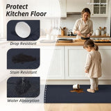 BEQHAUSE-Kitchen-Rugs-and-Mats Non Slip Kitchen Runner Rug Absorbent Kitchen Mats for Floor Machine Washable Kitchen Floor Mat,Navy Blue 24”x71”