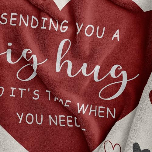 Get Well Gifts for Women, Hug Blanket 60"X50", Thinking of You/Relaxation Gift for Women, After Surgery/Feel Better Gifts, Inspirational/Memorial/Birthday Gift for Woman Mom Wife Girlfriend