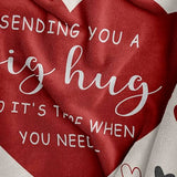 Get Well Gifts for Women, Hug Blanket 60"X50", Thinking of You/Relaxation Gift for Women, After Surgery/Feel Better Gifts, Inspirational/Memorial/Birthday Gift for Woman Mom Wife Girlfriend