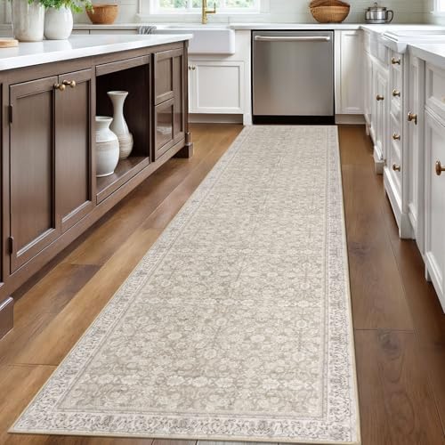 2.6x12 Washable Runner Rug, Non Slip Area Rug for Hallway Kitchen