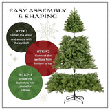 National Tree Company 7.5 ft Unlit Kingswood Fir Slim Artificial Christmas Tree, 1,075 Tips, Includes Stand, Green