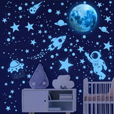 530 Glow in The Dark Stars Ceiling Stars Glow in The Dark Glow Moon and Space Wall Decals Astronaut Universe Galaxy Planet Wall Stickers Glowing Wall Stickers Kid Boys Living Room Decor