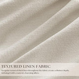 90 Inch Pinch Pleated Blackout Linen Curtains for Bedroom 2 Panels Memory Trained 100% Black Out Soundproof Room Darkening Natural Cream Ivory Birch Window Curtains Double Layer Pinch Pleat Drapes