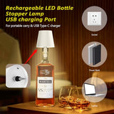 2025 New Wireless Bottle Lamp - LED Bottle Lights for Liquor & Wine Bottles, Cordless Lampshade, Whiskey Bottle Top Light, Bottle Stopper Night Light Kit, Rechargeable 3-Tone Touch-Dimmable