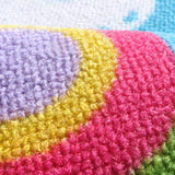 HUAHOO Pink Girls Rug - Hopscotch, Children's, Baby Nursery, Kids, Carpet - Girls Bedroom, Playroom, School Classroom, Learning, Educational (31.5''x47'')