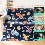 Dragon Gifts, Dragons Blanket and Soft Silicone Night Light, Dragon Theme Gifts and Decoration for Boys Kids