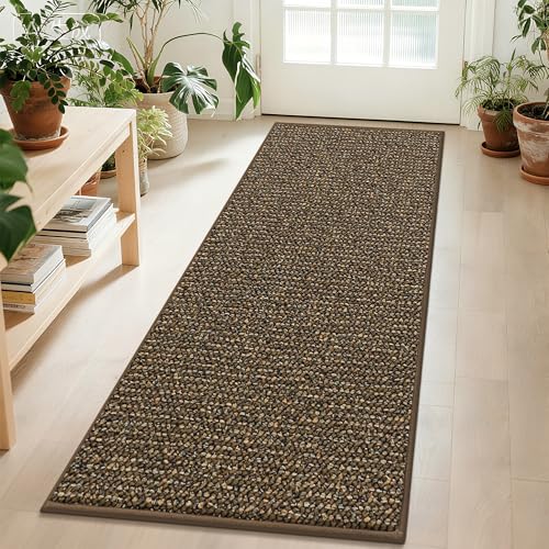 BEQHAUSE Hallway Runner Rugs 2x6, Hallway Rug Non-Slip Washable, Brown