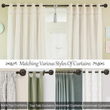 Bronze Curtain Rods 18 to 64 inches (1.5-5.33 ft), 1 Inch Diameter Adjustable Heavy Duty Decorative Curtain Rods with Decorative Openwork Carved finials for Living Room Bedroom Windows