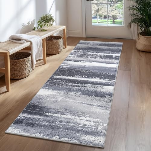 2x6 Runner Rug for Hallway Kitchen: Modern Abstract Throw Rugs