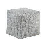 Square Pouf Chenille Fabric Upholstery, Modern Ottoman, Footstool, Non-Slip Floor Pouf, 1pc Sitting Pouf