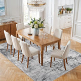 Abstract Living Room Rugs 6x9: Washable Non-Slip Indoor Carpet Black Grey
