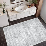3x4 Rugs for Entryway,Washable Area Rug,Grey