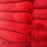 2 Pack 18x18 Pillow Cover Velvet Pillow Covers, Faux Fur Square Throw Pillow Covers for Living Room Decorations Throw Pillow Case, Throw Pillow Cover Cushion Cover for Home Sofa Bedroom Car, Red