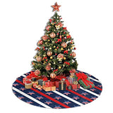 American Flag Star Tree Skirt Christmas Tree Ornaments Tree Skirt for Christmas Decoration 36"