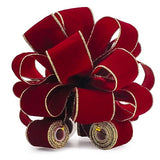 Red Wine Velvet Christmas Tree Topper Bow 11" with 4 Ribbon Streamers x 3 Yards Long Each for Holidy Elegant Fancy Home Décor Indoor