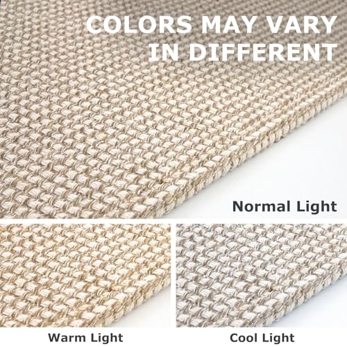 IOHOUZE Washable Runner Rug 2x6 Non Slip Runners for Hallways Entryway Runner Indoor, Kitchen Rugs Woven Cotton Floor Carpet for Kitchen Hall Entrance Bedroom, Cream/Beige
