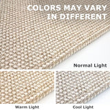 IOHOUZE Washable Runner Rug 2x6 Non Slip Runners for Hallways Entryway Runner Indoor, Kitchen Rugs Woven Cotton Floor Carpet for Kitchen Hall Entrance Bedroom, Cream/Beige