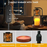 Candle Warmer Lamp with Timer & Dimmer- Electric Wax Melt Warmer with Adjustable Height for Scented Candles, Home Décor Fragrance and House Warming Birthday Gifts for Women Mom