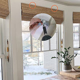 2pcs Mounting L Bracket and wingnut for Woven Wood or Bamboo Shade Universal Design for Inside, Ceiling or Wall Mount Roman Fold Shade