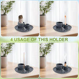 Palo Santo Sticks Holder, 4 in 1 Incense and Candle Holder for Burning Sage and Sticks for Burning, Ash Catcher Tray for Meditation Yoga Room