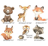 Woodland Wall Decals Stickers Peel and Stick for Baby Boys Girls Nursery Bedroom Netral Decor,Woodland Animals Wall Decals Stickers Forest Animals Bear Fox Owl Raccoon Deer