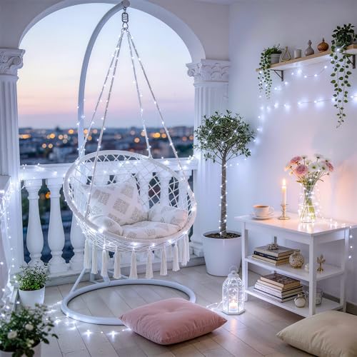 JMEXSUSS 4 Pack 50 LED Fairy Lights Battery Operated, 16.1ft White Fairy Lights for Bedroom, Silver Wire Twinkle String Lights Indoor for Party Wedding Birthday Decorations