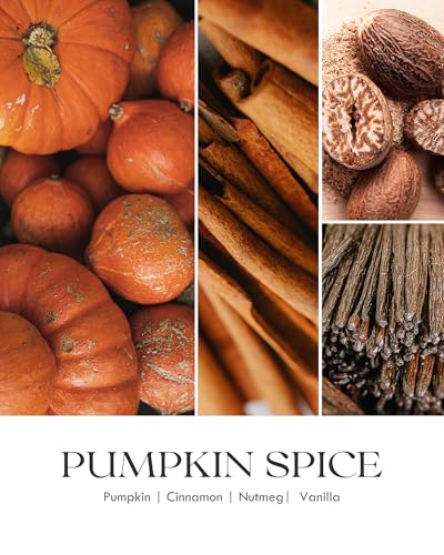 Pumpkin Scented Candles for Women - Aromatherapy Candle with Crystals Inside, 7oz Soy Candles for Home Scented, Christmas Birthday Gifts Candle for Women Mom