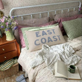 Coastal Decor, Blue Coastal Throw Pillow Cover 12x20, Coastal Room Decor, Blue Dorm Decor, Coastal Preppy Trendy Retro East Coast Coquette Decor for Girls Room College Sofa Couch